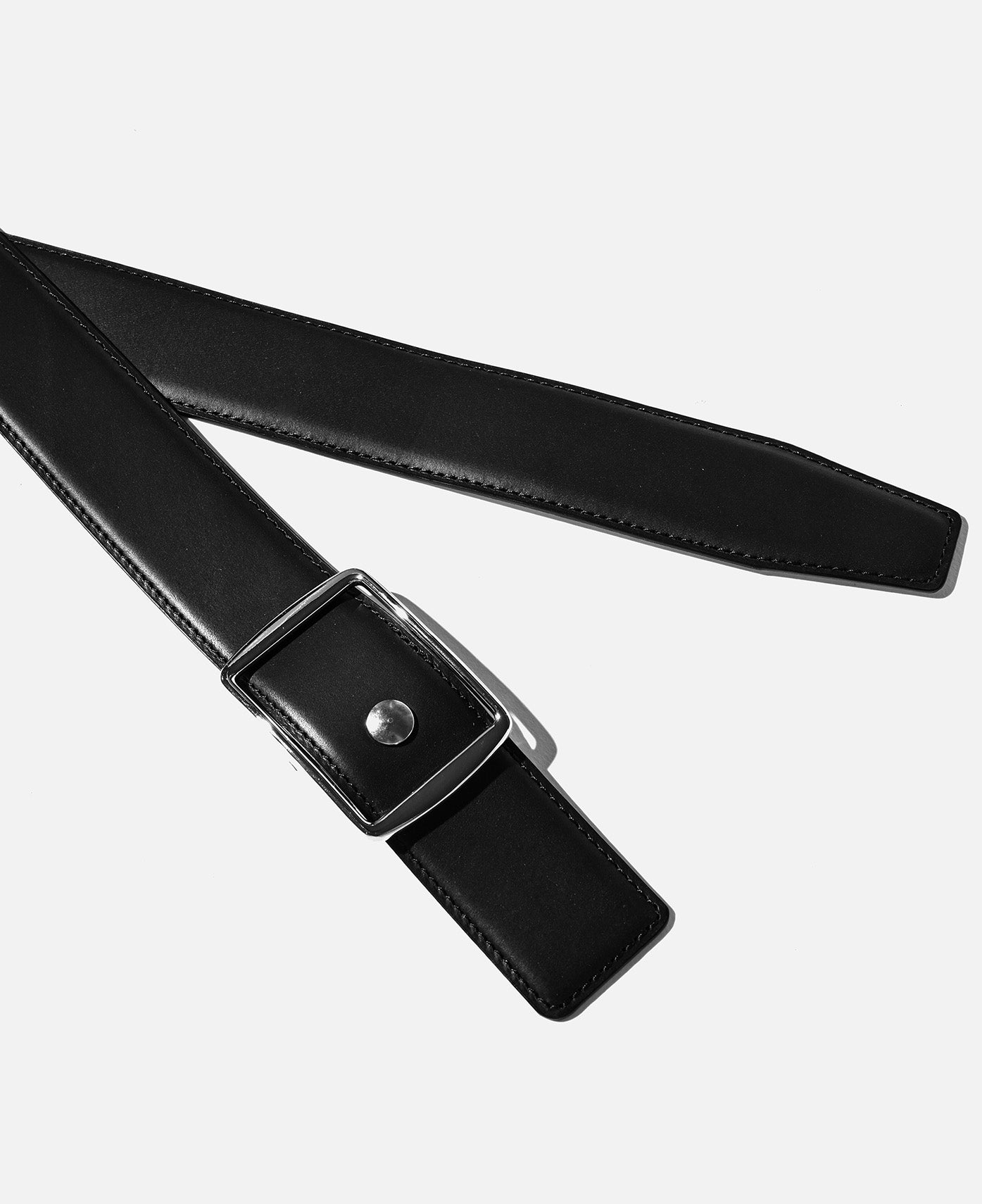 Holeless Essential Leather Belt (Black)