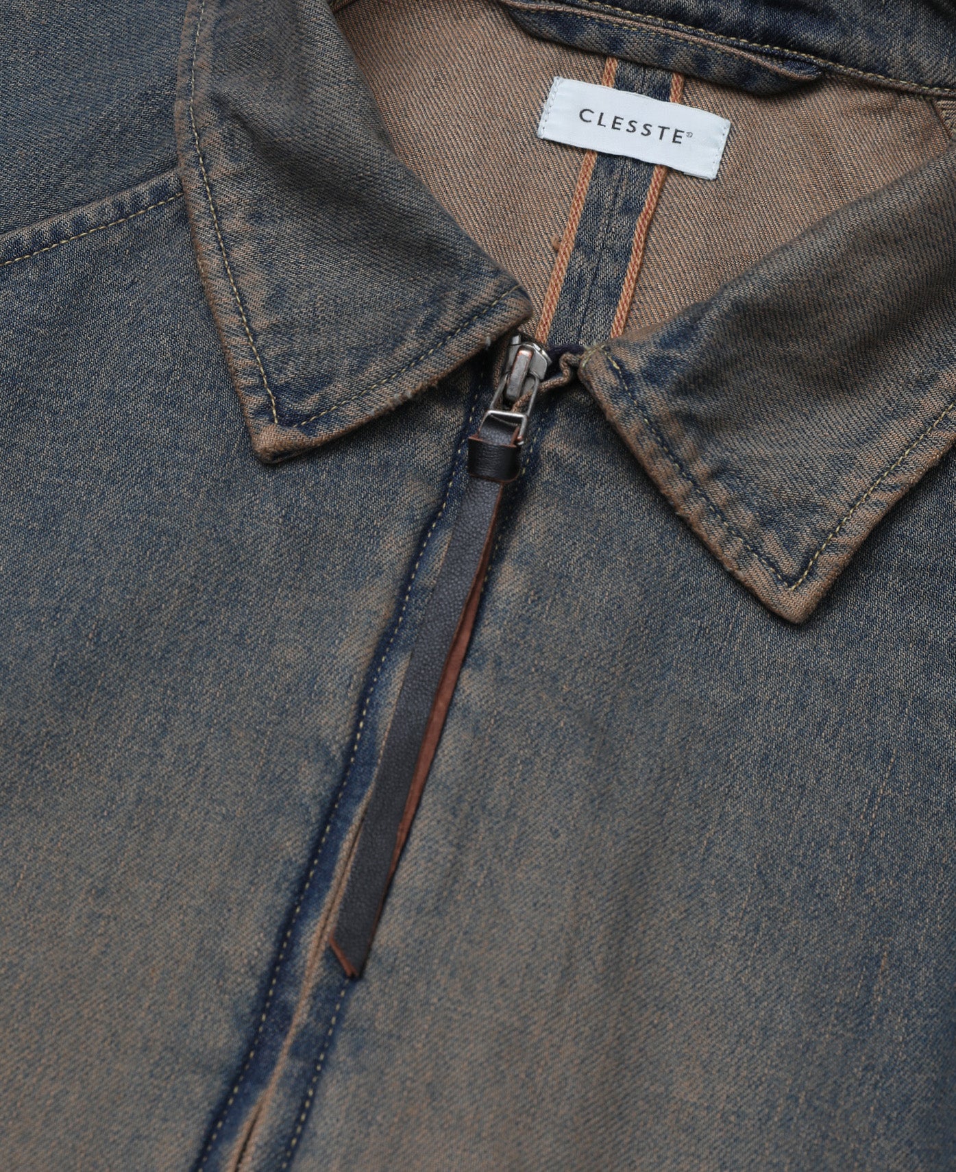 CLESSTE - Vintage Dyed Selvedge Denim City Utility Jacket (Beige
