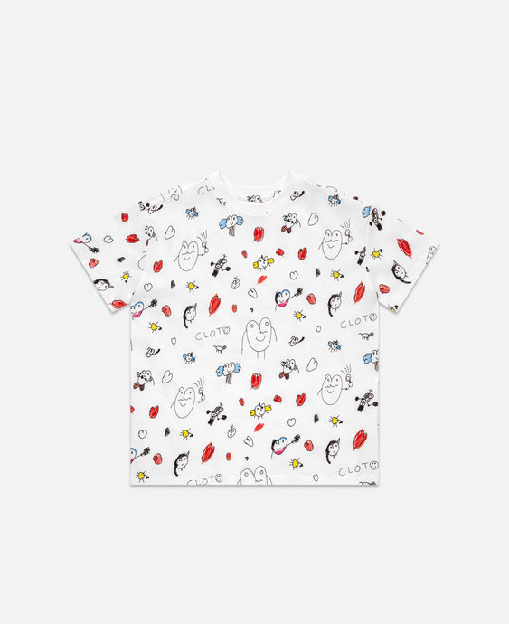 Kids Alaia's All Print T-Shirt (White)