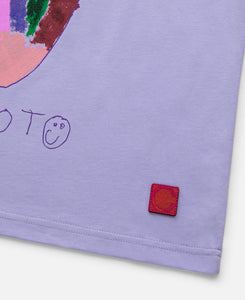Kids Alaia's Heart T-Shirt (Purple)