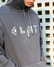 Beaded Drawstring Hoodie (Black)