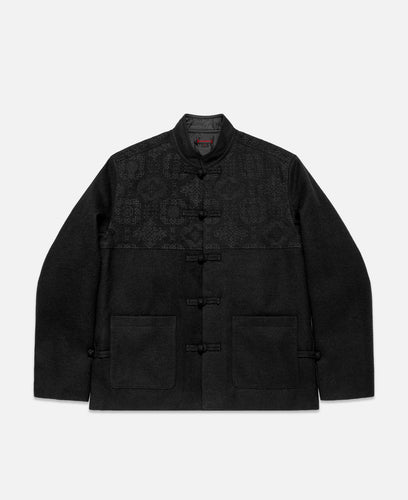 Embroidered Chinese Shirt (Black)