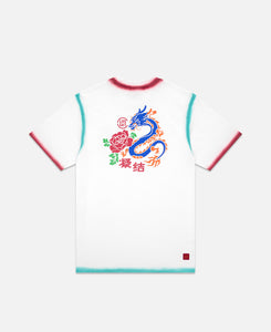 Enamel Dragon Print T-Shirt (White)