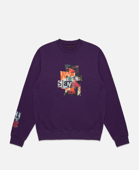 CLOT Political Slave Collage Sweater (Purple)