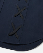 Crisscrossed Shirt (Navy)