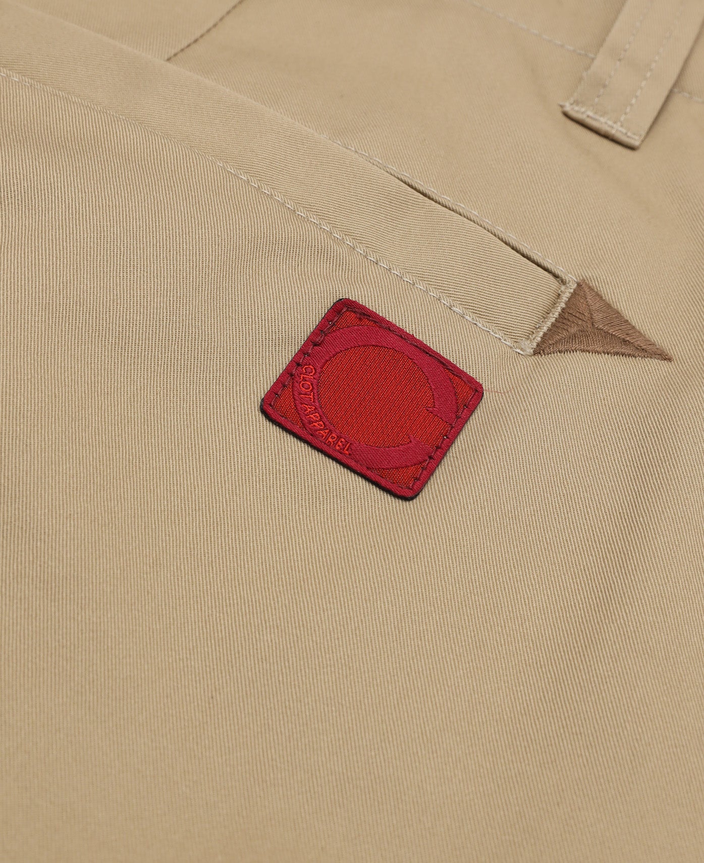 Embroidered Chino Pants (Beige)