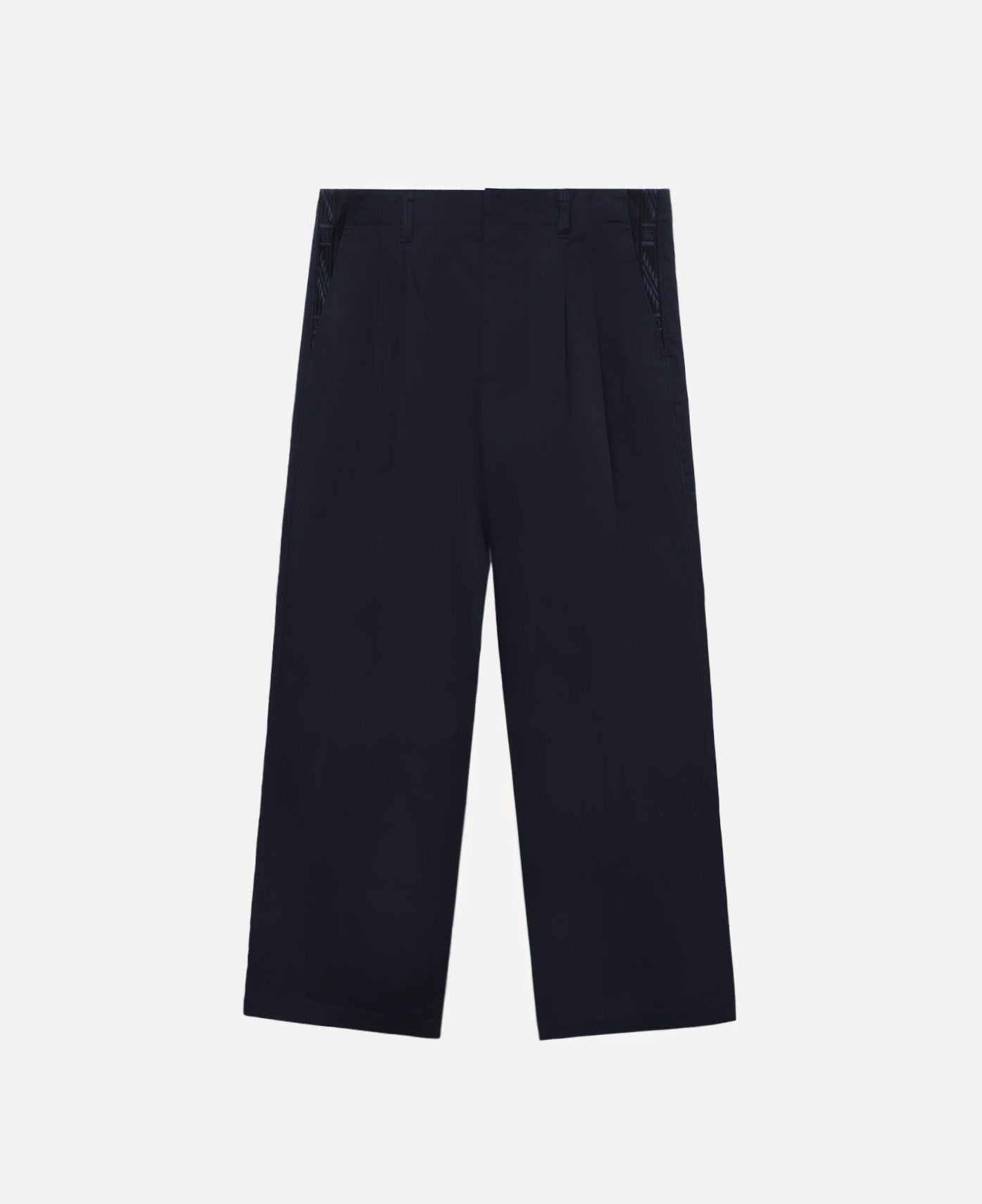 Embroidered Chino Pants (Navy)