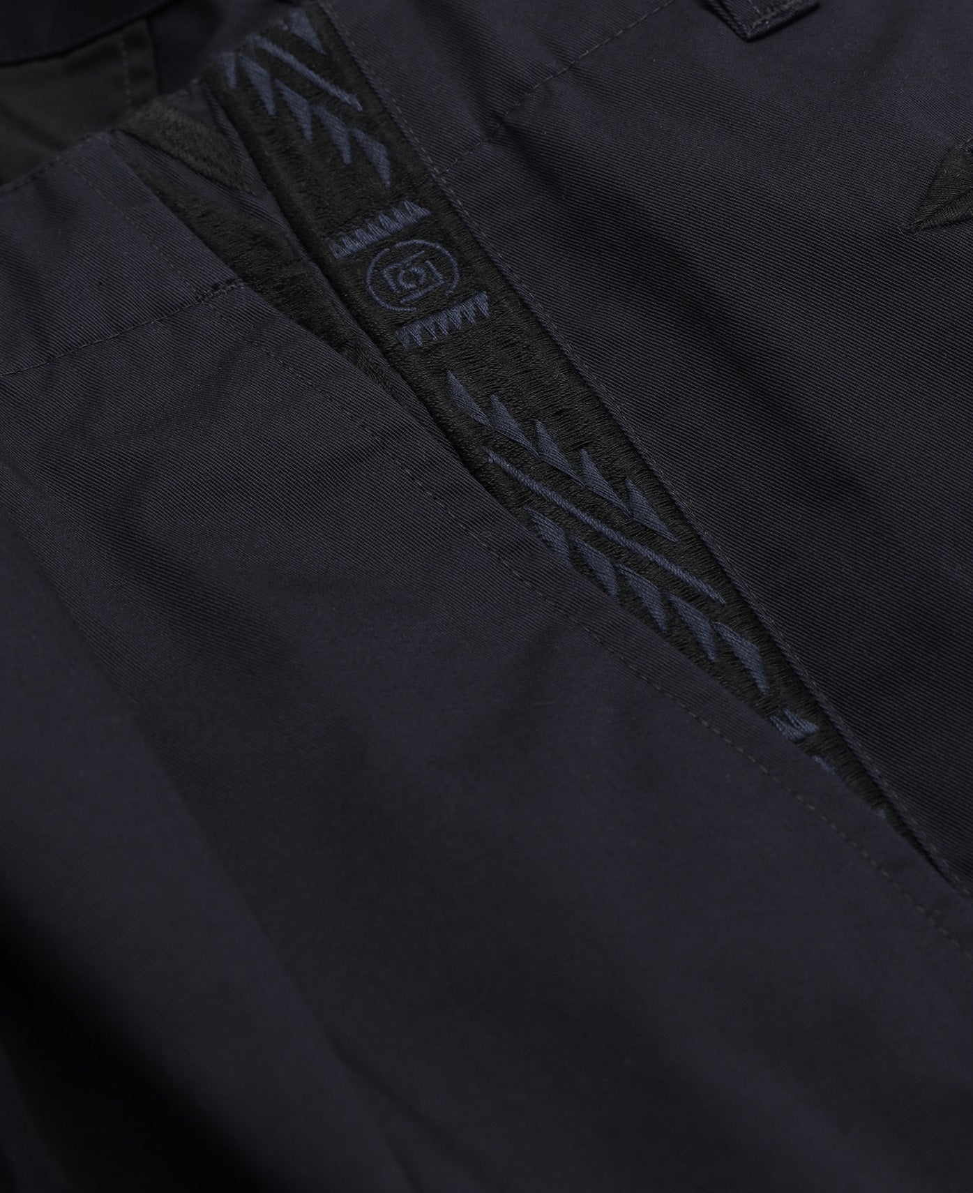 Embroidered Chino Pants (Navy)