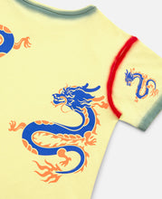 Kids Enamel Dragon Print T-Shirt (Yellow)