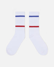 Ethnic Pattern Socks (White/Navy)