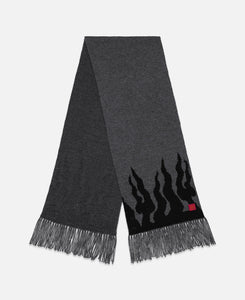Flame Knit Scarf (Grey)