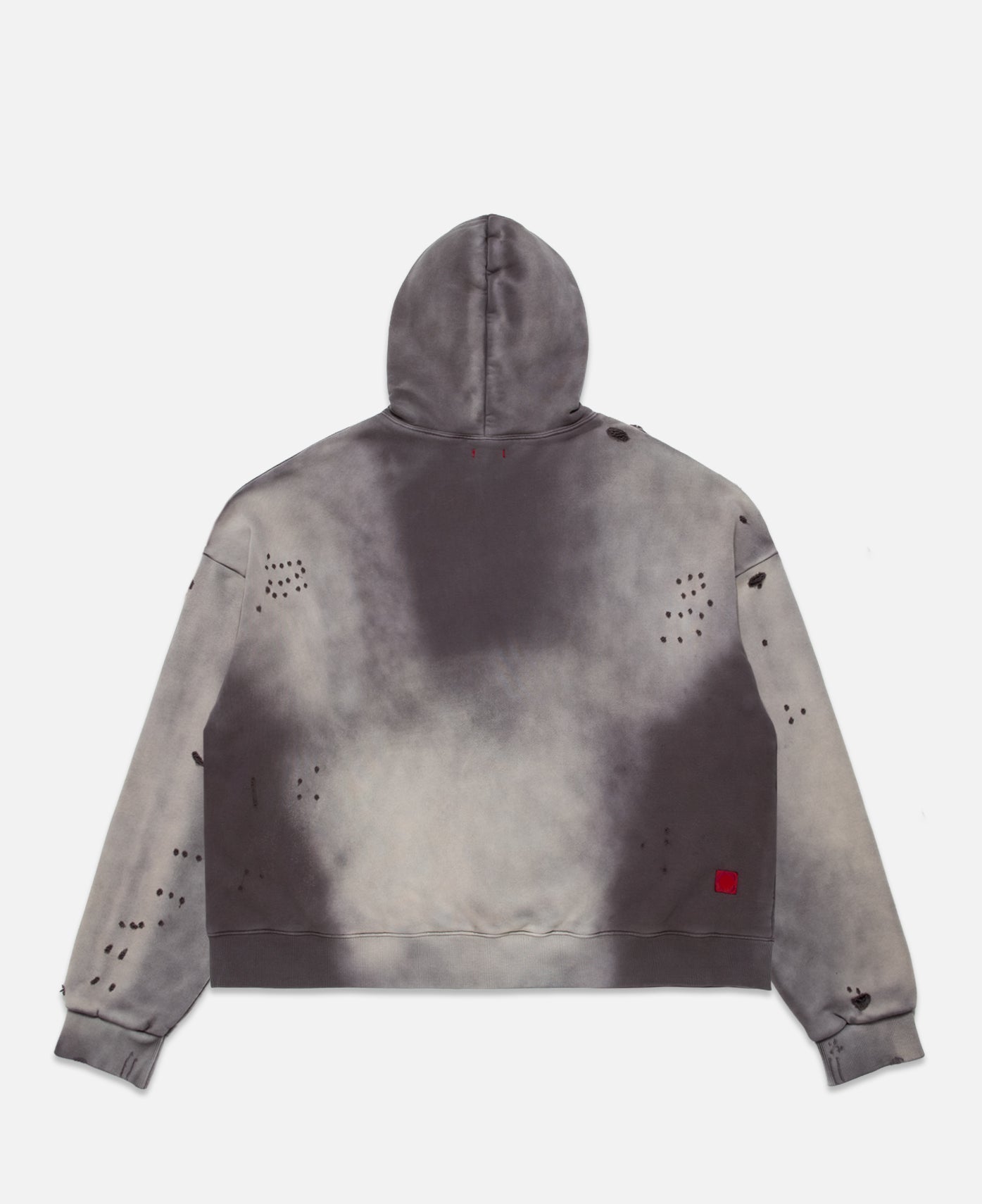 Heavy Washed Zip Up Hoodie (Black)