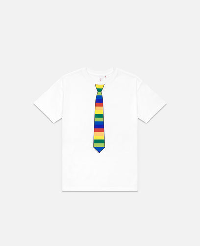 Kids Rainbow Tie T-Shirt (White)