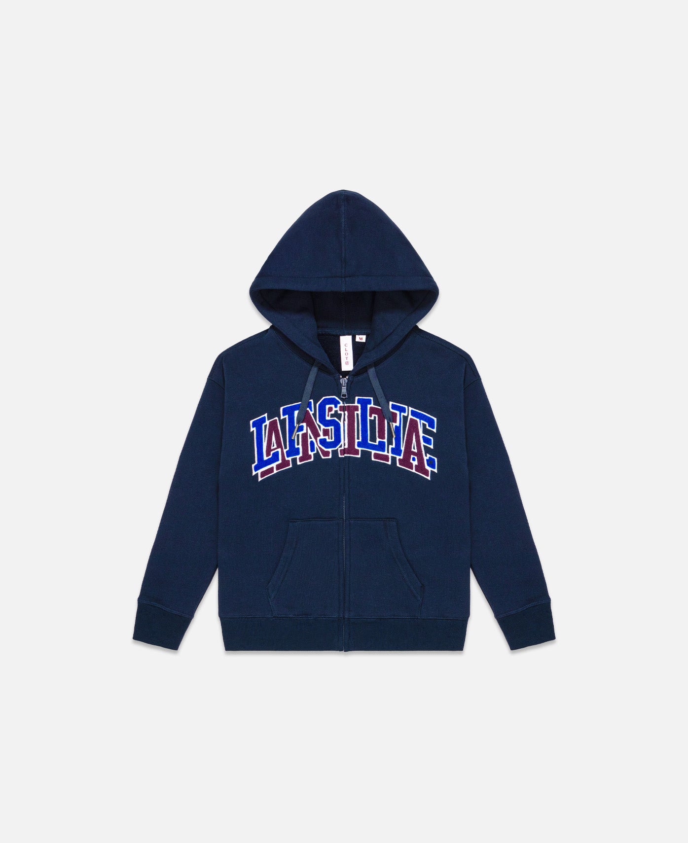 Kids Leslie Anita College Zip Up Hoodie (Navy)