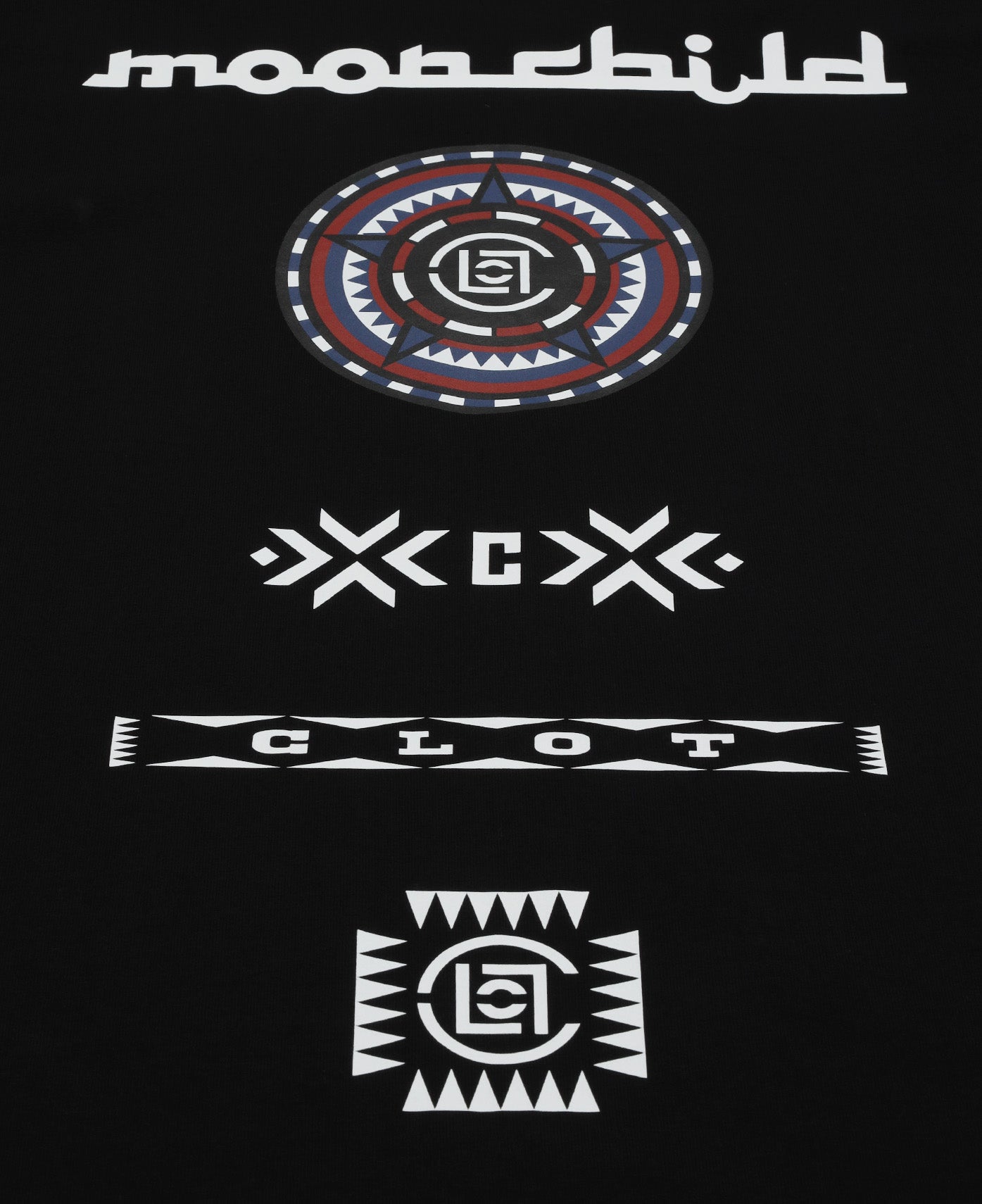 Moon Child Print T-Shirt (Black)