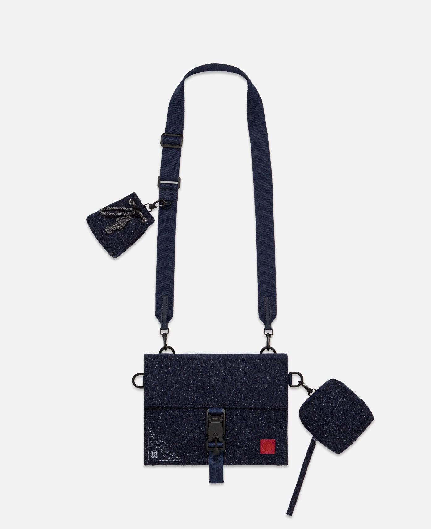 Multi Pouch Cross Body Bag (Navy)