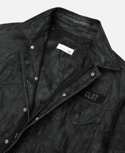 Printed Silk M-65 Jacket (Black)