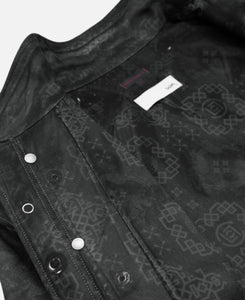 Printed Silk M-65 Jacket (Black)