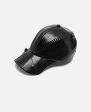 Faux Leather Cap (Black)