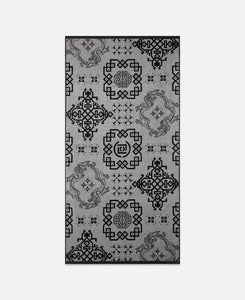 Silk Patterned Bath Towel (Black)