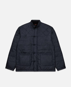 Silk Padded Chinese Jacket (Navy)