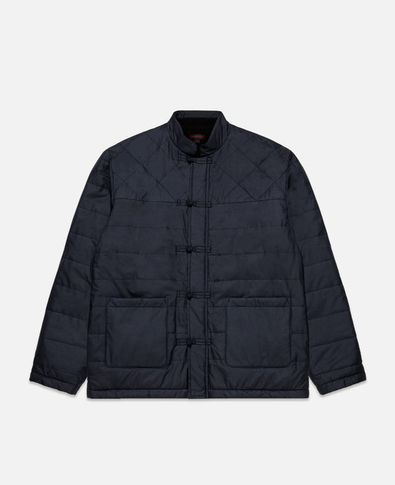 Silk Padded Chinese Jacket (Navy)