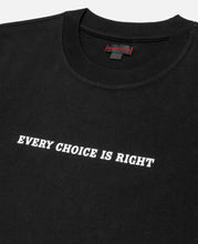 Star Print "Every Choice Is Right" T-Shirt (Black)