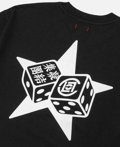 Star Print "Every Choice Is Right" T-Shirt (Black)