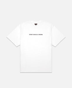 Star Print "Every Choice Is Wrong" T-Shirt (White)