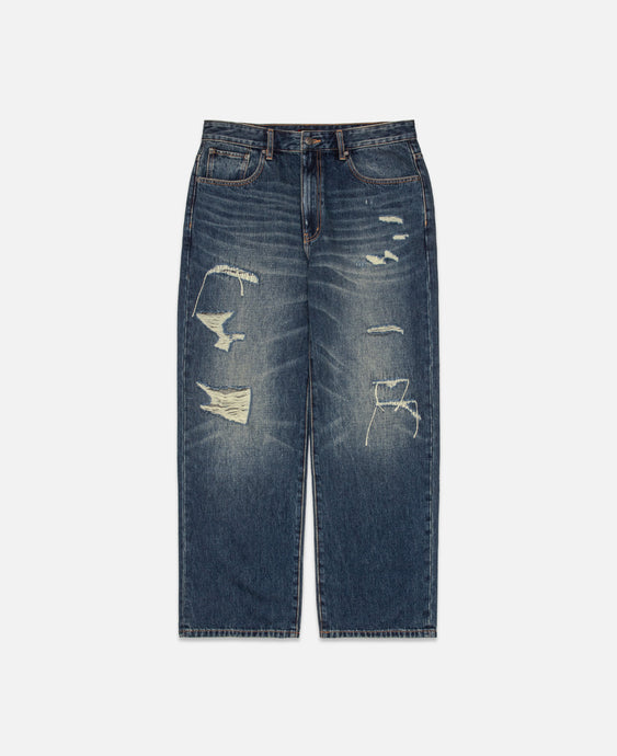 Straight Leg Jeans (Blue)