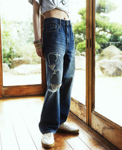 Straight Leg Jeans (Blue)