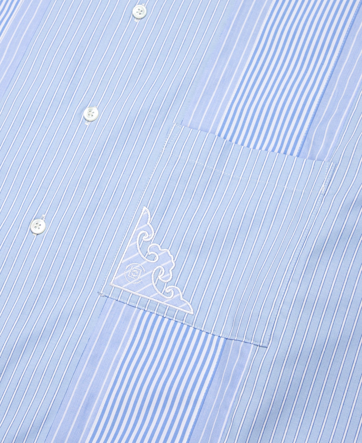 Striped Panel Shirt (Blue)