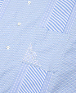 Striped Panel Shirt (Blue)