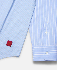 Striped Panel Shirt (Blue)