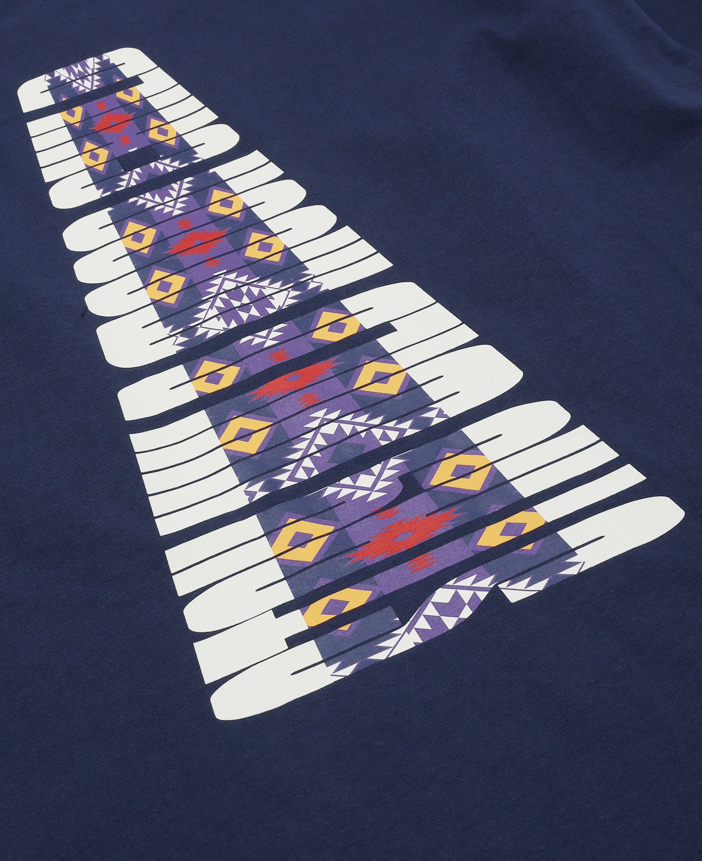 Trapezoid Pattern T-Shirt (Navy)