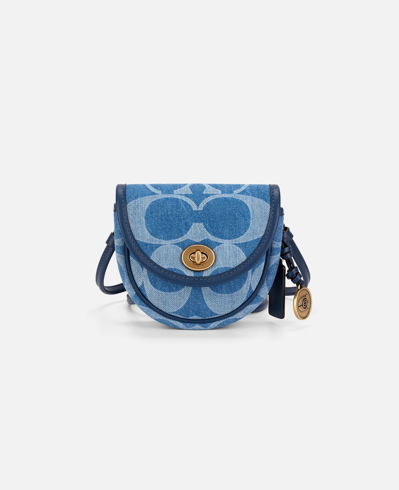 CLOT x COACH - Oversized Signature Denim Saddle Pouch (Indigo