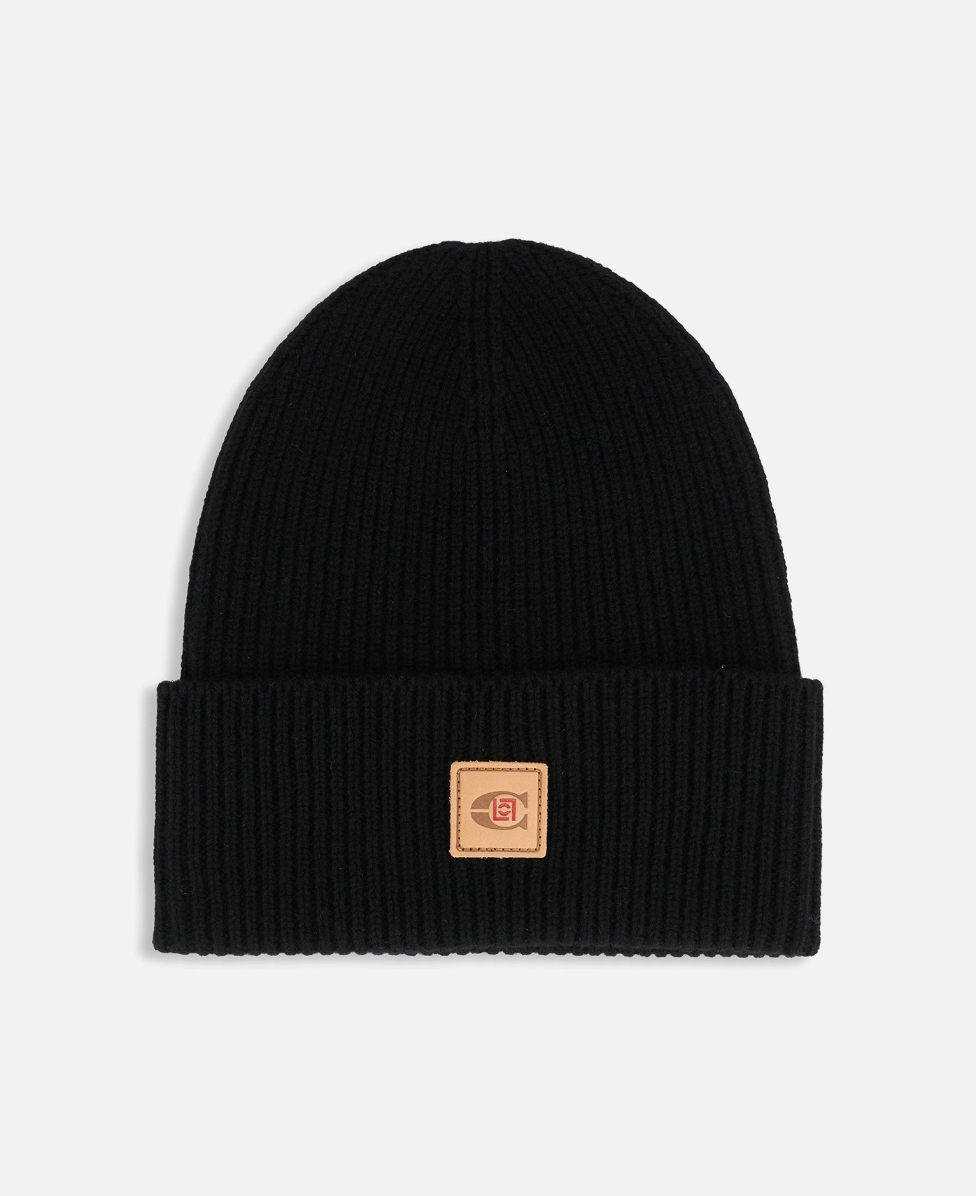 Coach Clot Patch Knit Beanie (Black)