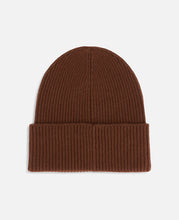 Coach Clot Patch Knit Beanie (Brown)