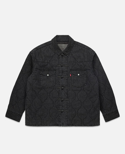 Padded Western Shirt (Black)