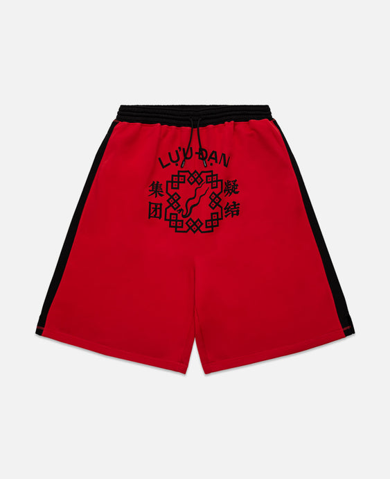 Nylon Interlock Basketball Shorts (Red)