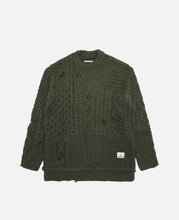 Patchwork Savage Sweater (Olive)