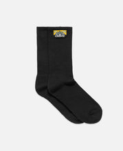 Jacquard Label Socks (Black & White)