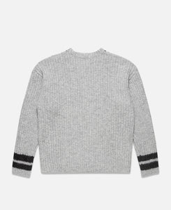 Unisex Hurt Lover Varsity V-neck Sweater (Grey)