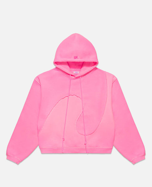 Pink fleece online hoodie