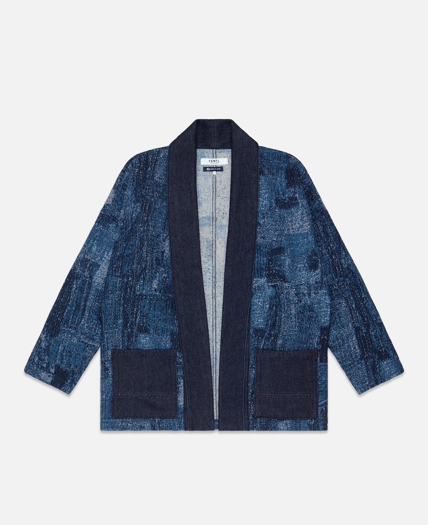 Jacquard Boro Haori Rinse (Blue)