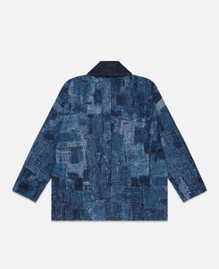 Jacquard Boro Haori Rinse (Blue)