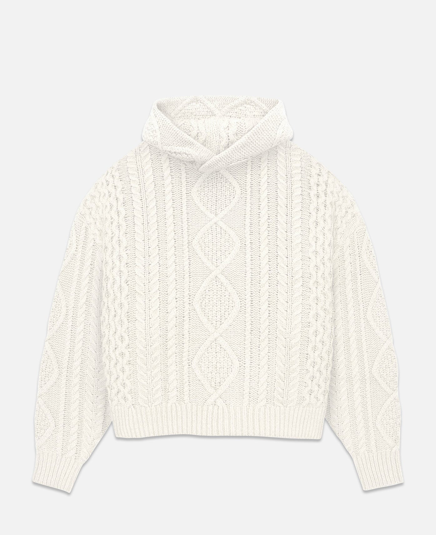 FOG Essentials - Cable Knit Hoodie (Off White) – JUICESTORE