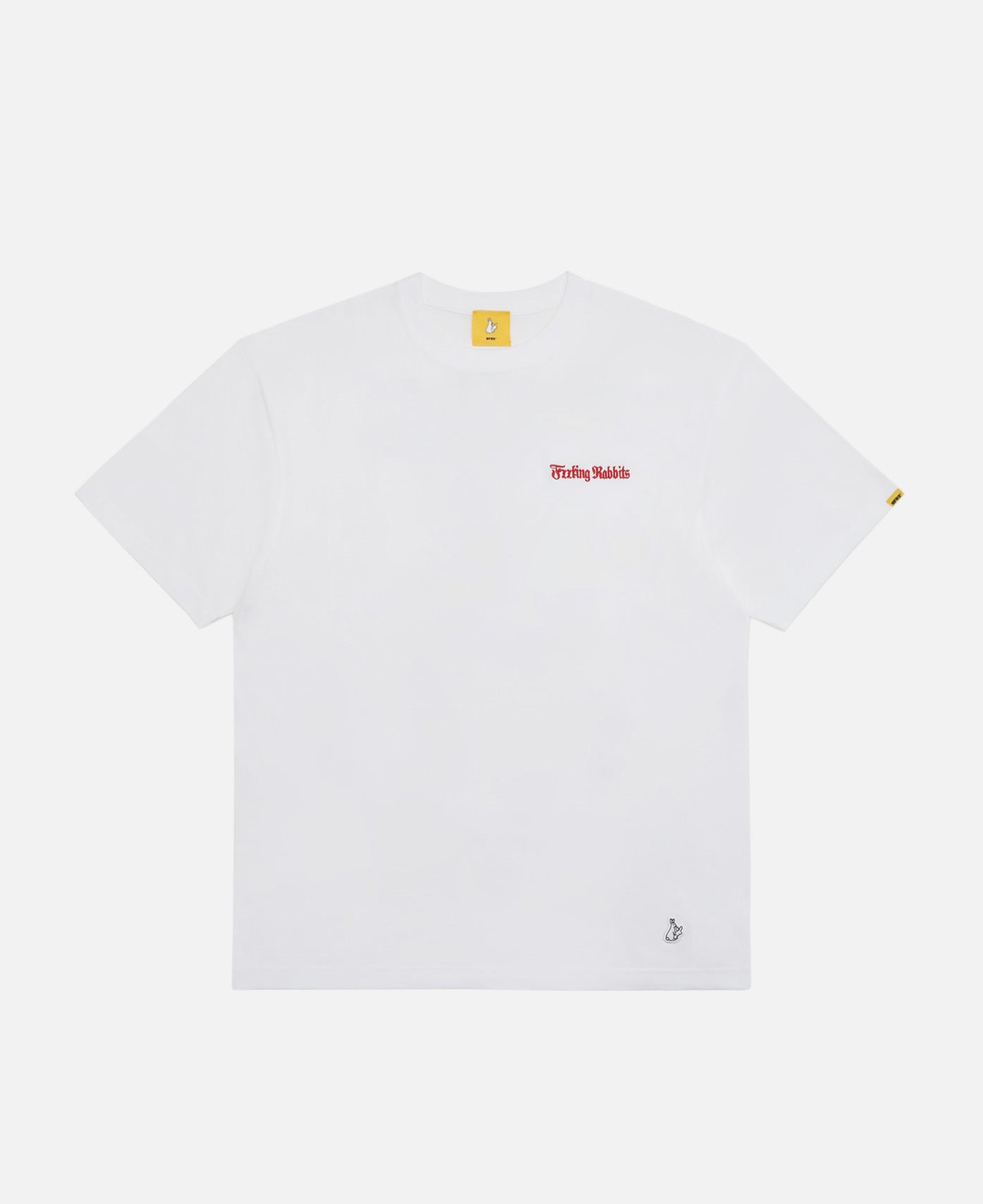 Cross Rabbits Tattoos Garment Dye T-Shirt (White)