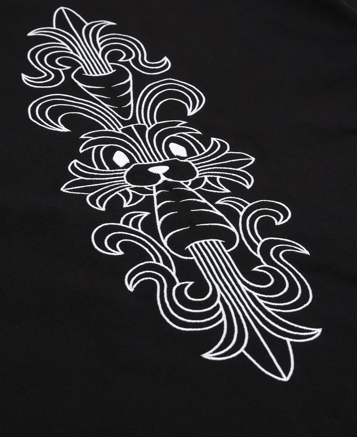 Embroidery Carrot Rabbit T-Shirt (Black)