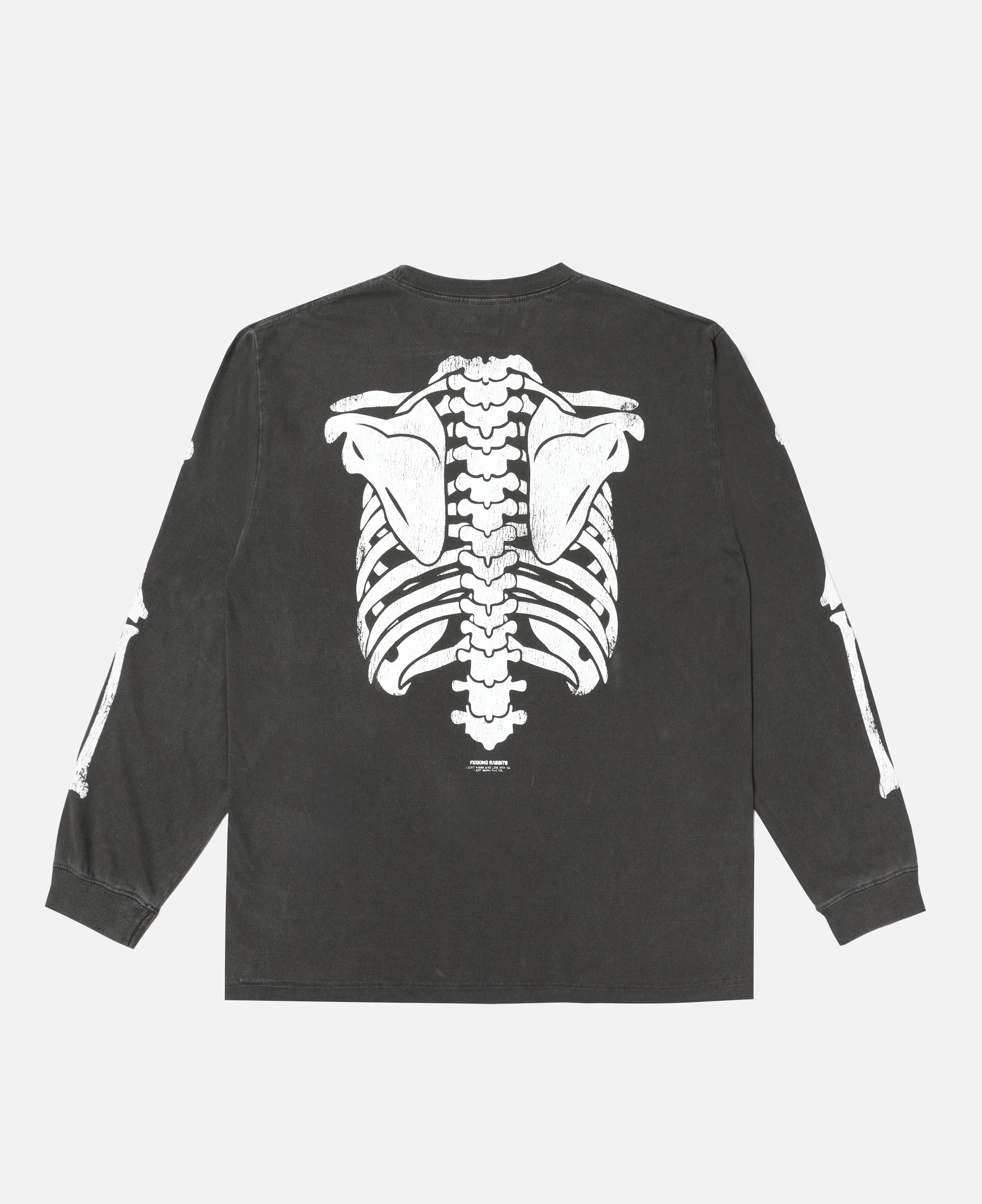 Bone Garment Dye L/S T-Shirt (Black)